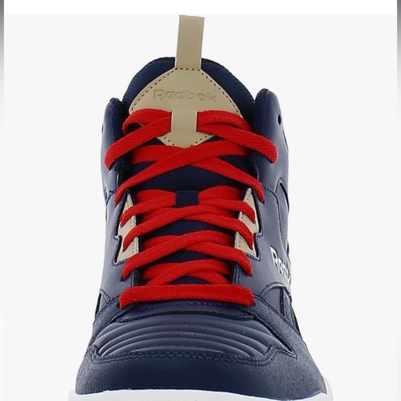 NWT Mens Reebok Royal basketball Hi Tops sneakers NEW size 10 Navy Red - Picture 3 of 5